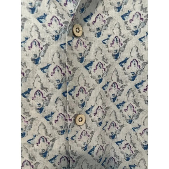 TOMMY BAHAMA MENS ALCAZAR TILES HAWAIIAN 100% SILK ALOHA CAMP SHIRT XL - Picture 4 of 11